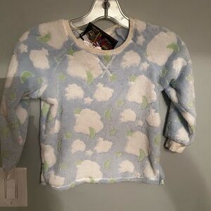 Ragdoll & Rockets Blue and White Cloud Pattern Sweater 5 NWT